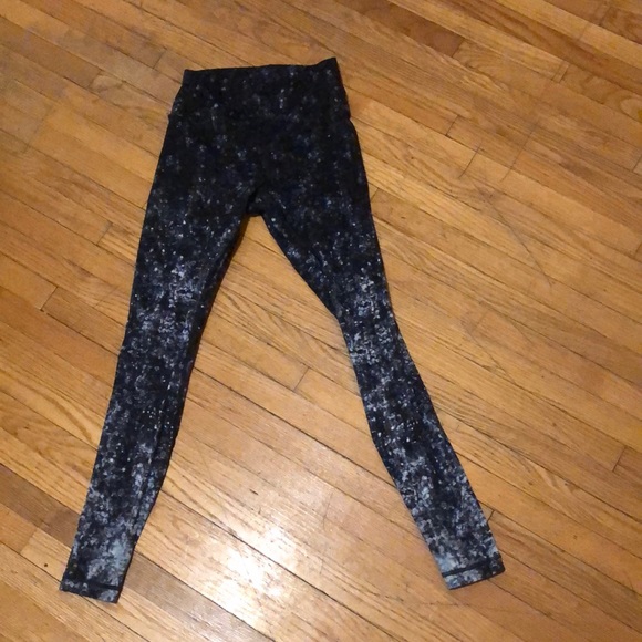 Lululemon high rise tights leggings size 6 black and grey white - Picture 2 of 4